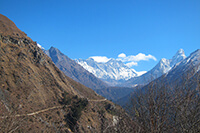 Mt Everest from Tengbouche on Everest base camp trek