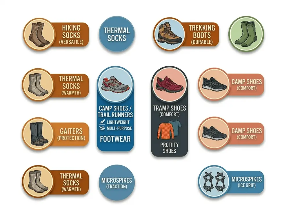 Footwears items for Annapurna Circuit Trek