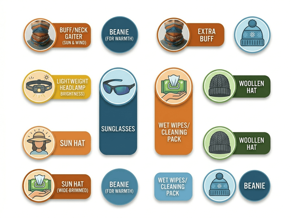 head items for Annapurna Circuit Trek gears
