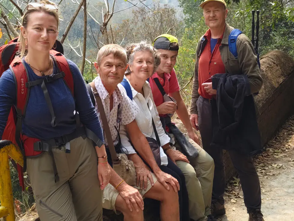 Group Heading to Dhap Dam